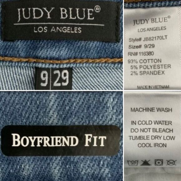 Judy Blue Boyfriend Fit Jeans Destroyed Leg 29 - Picture 4 of 11